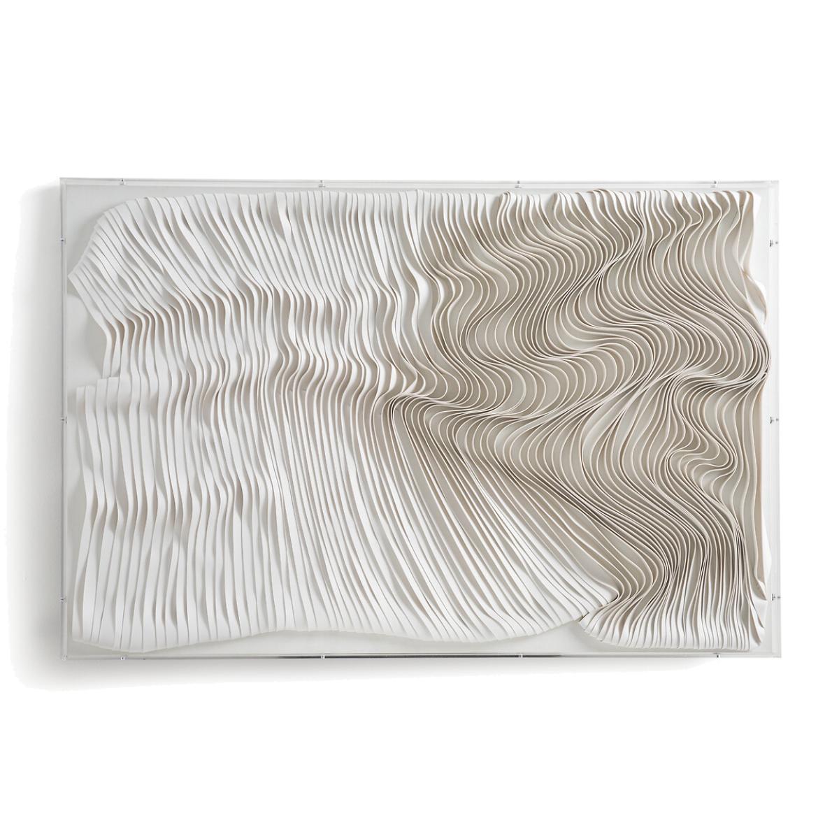 Ondor White Leather Strip Wall Art – image 1