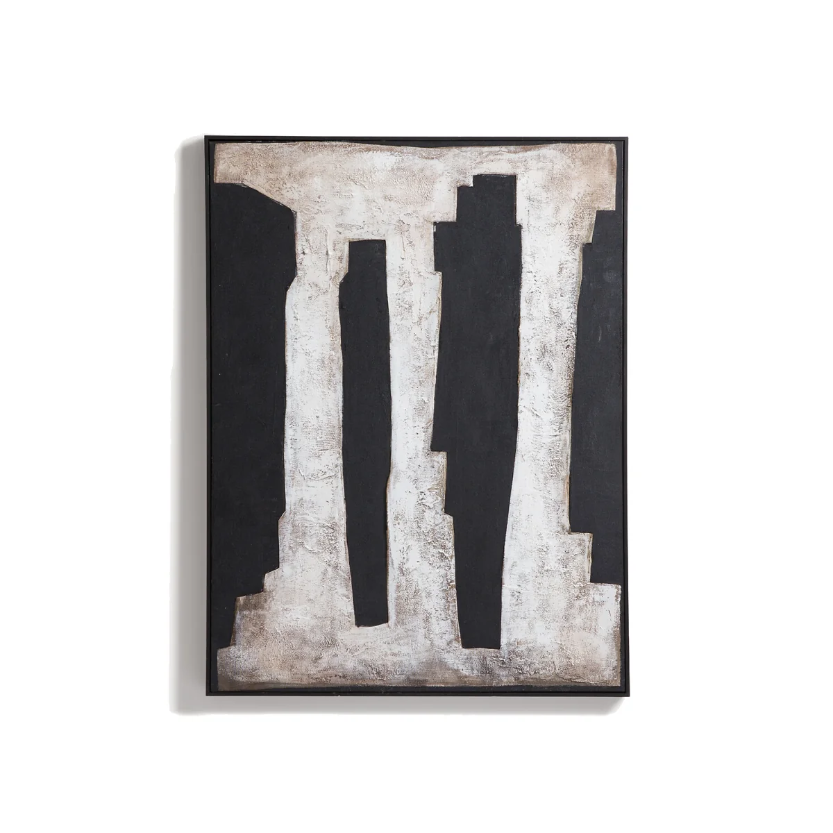 Apia Hand-Painted Wall Art with Fabric Appliqué – image 1