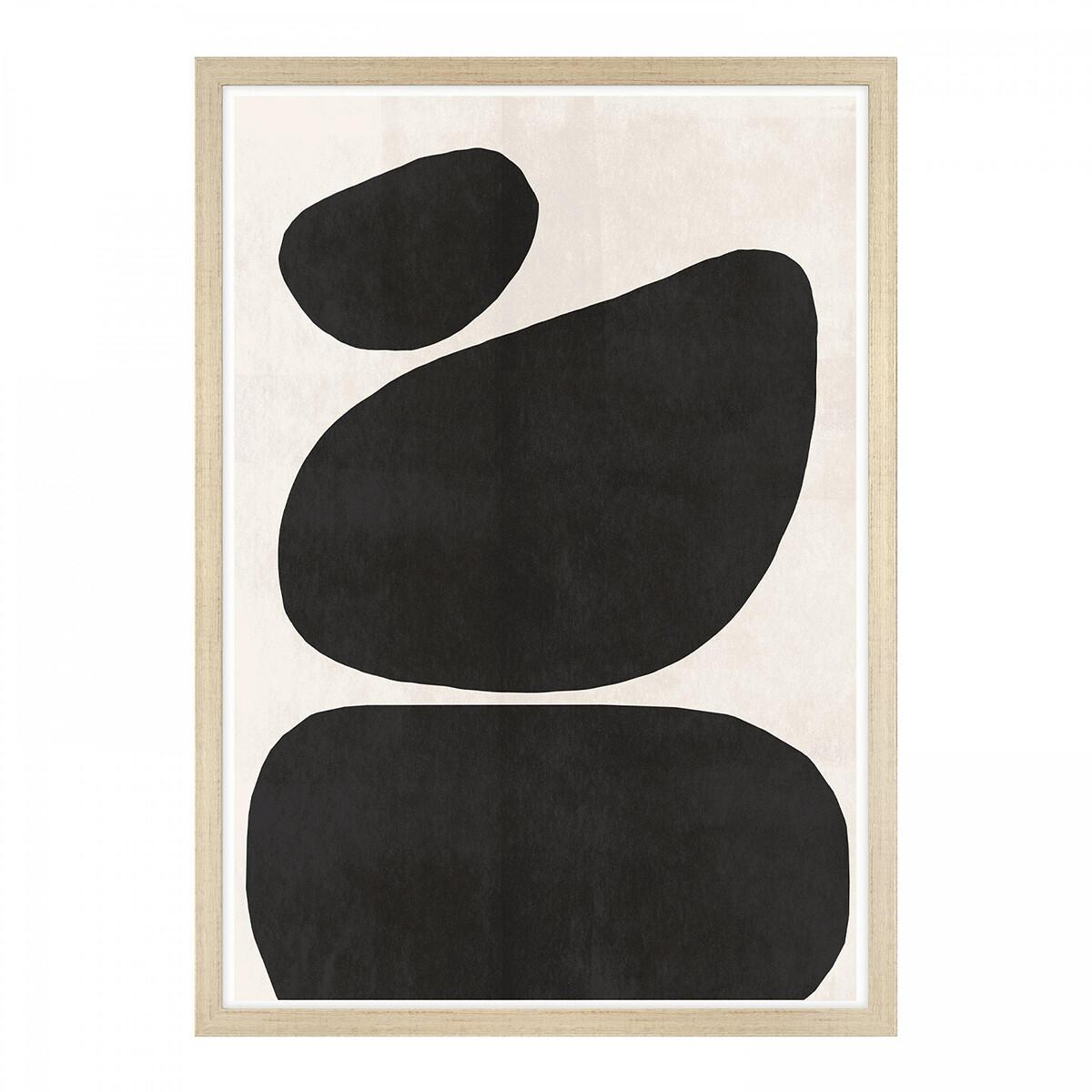 Set of 3 70x50cm A Collection of Pebbles Framed Prints – image 2