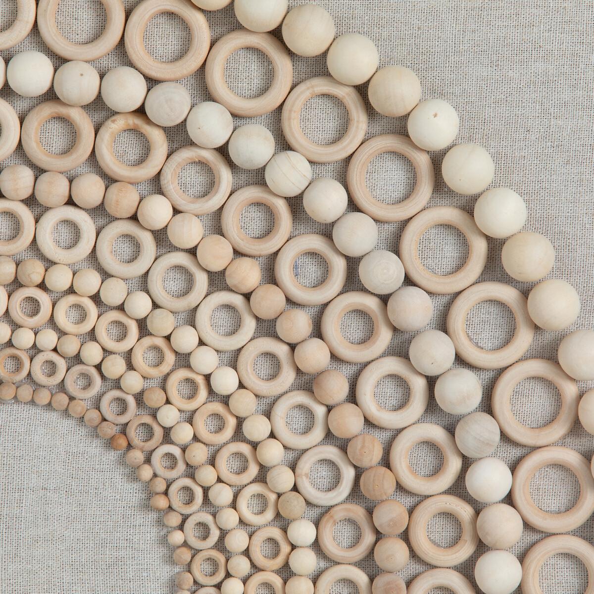 Nuraghe Wooden Beads Wall Art, H60cm – image 2