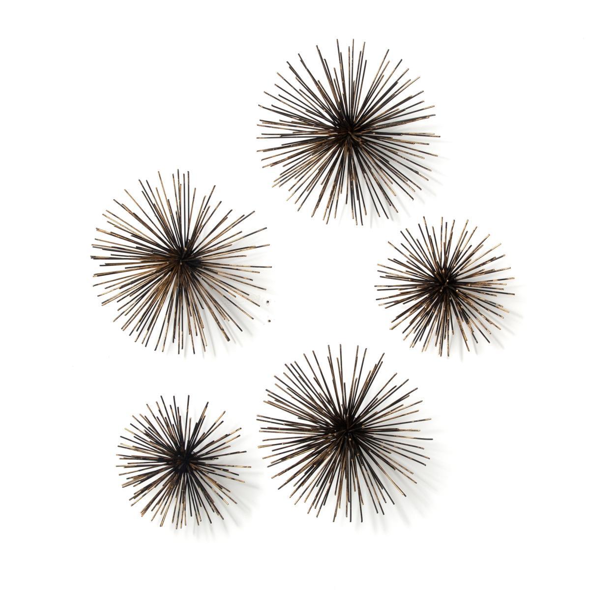 Metal Sea Urchins Wall Decoration, Set of 5 – image 2