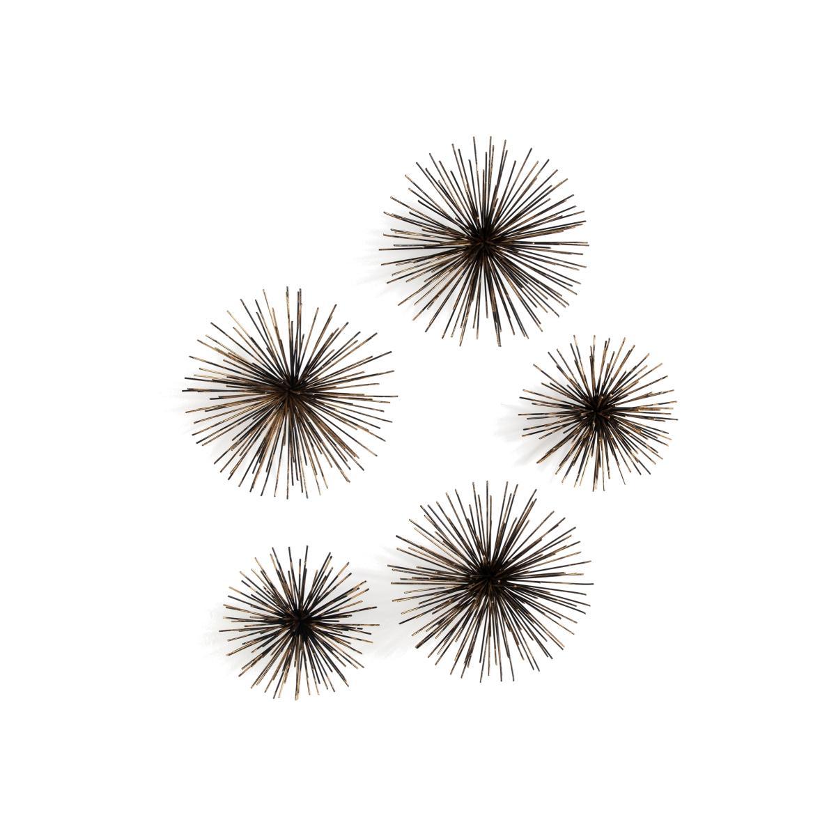Metal Sea Urchins Wall Decoration, Set of 5 – image 1