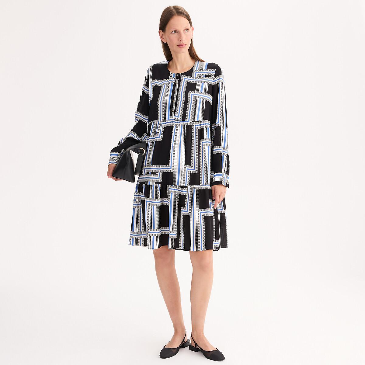 Mini Skater Dress in Graphic Print – image 2