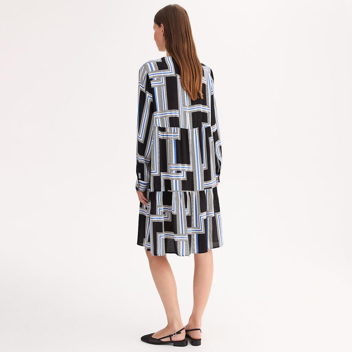 Mini Skater Dress in Graphic Print – image 4