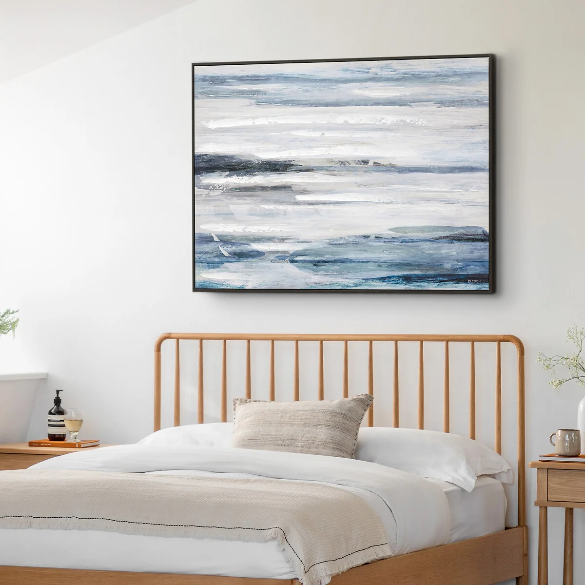 120x80cm Tidal Scape Framed Canvas – image 2