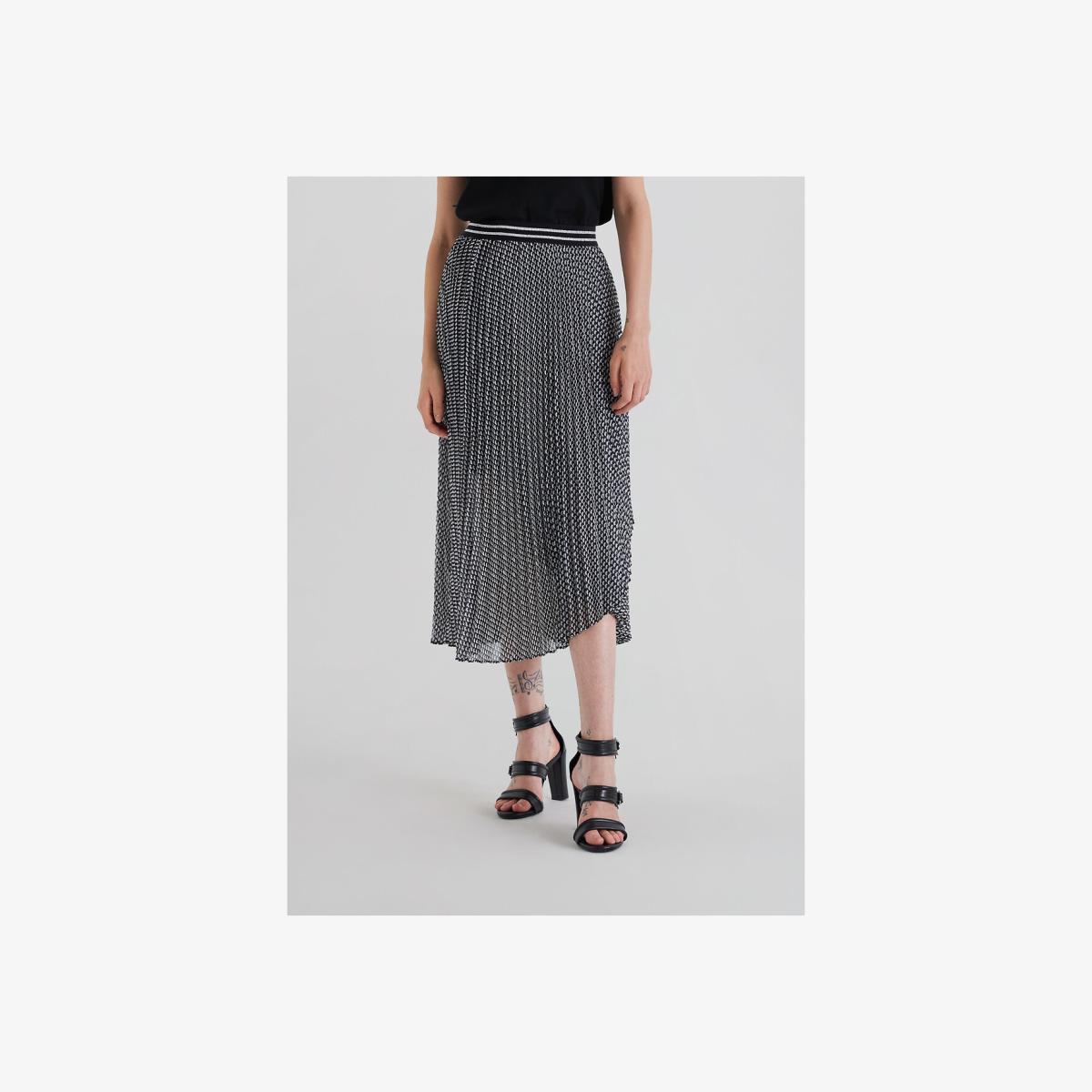 Graphic Print Pleated Skirt – image 1