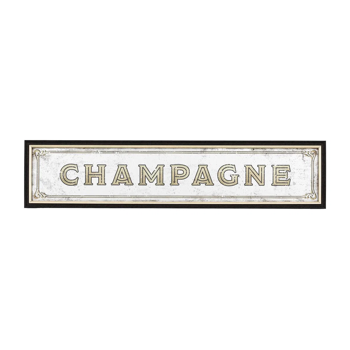 97cm Champagne Mirrored Wall Art – image 1