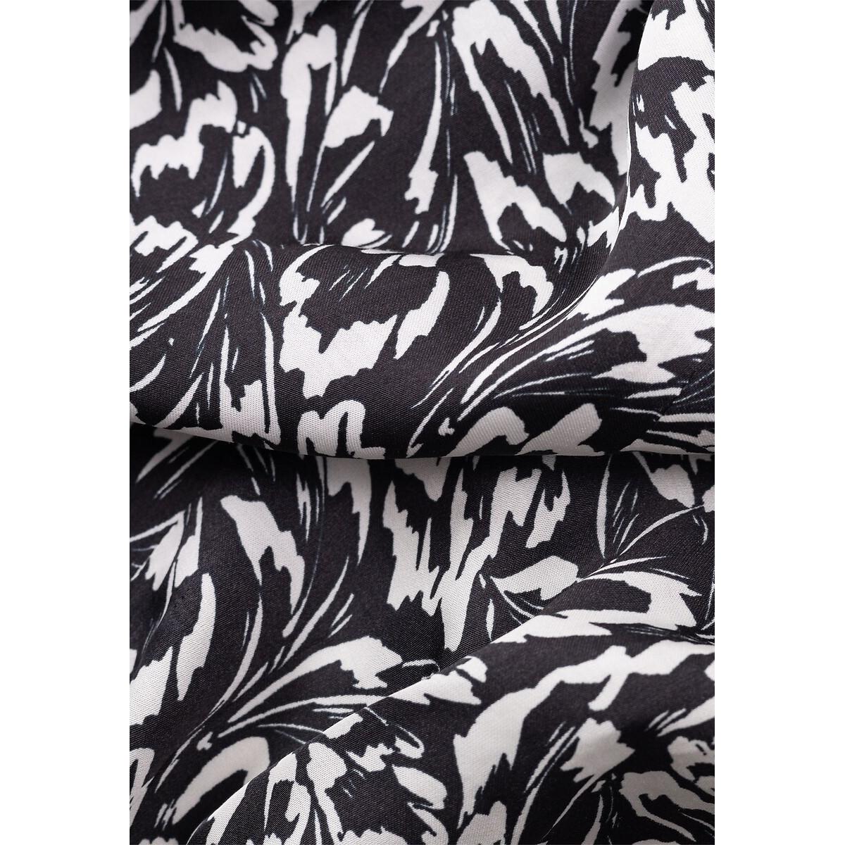 Sleeveless Blouse with High Neck, Graphic Print – image 8