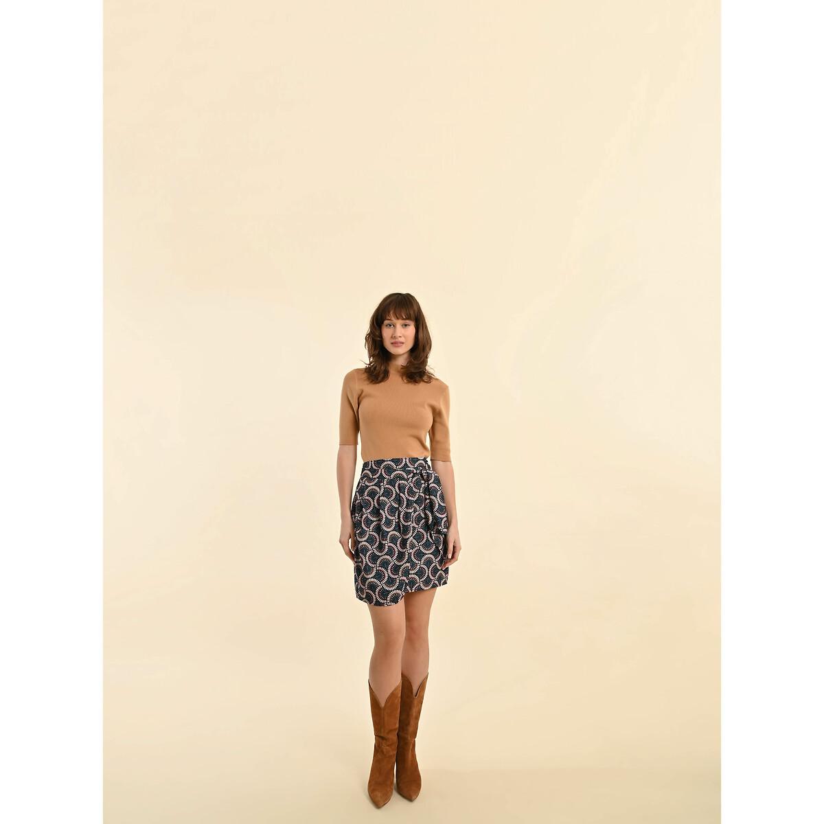 Wrapover Mini Skirt in Graphic Print – image 2