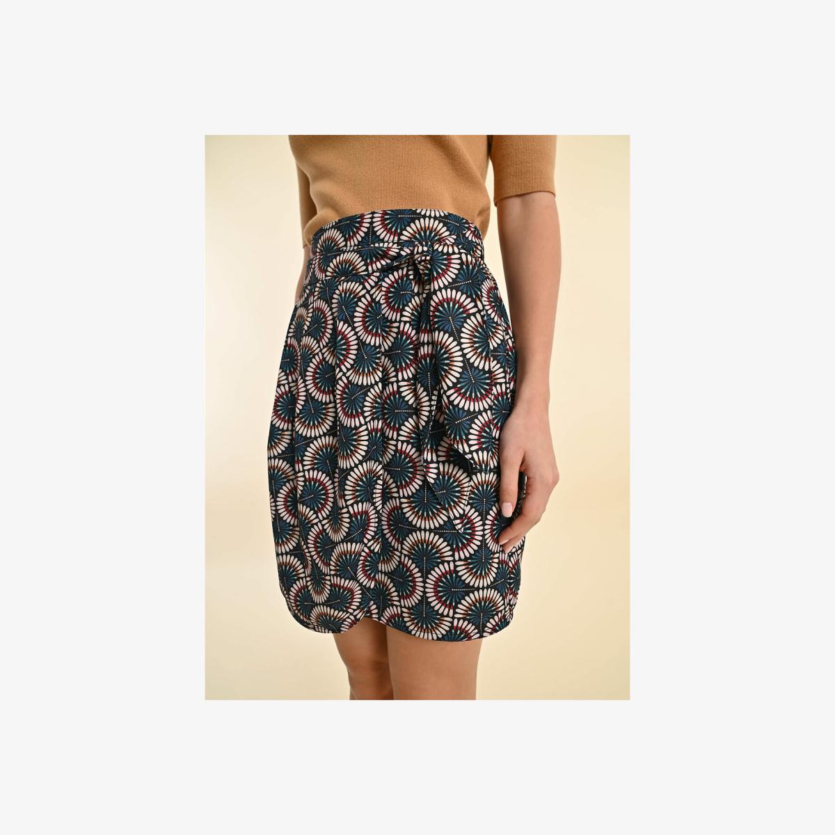 Wrapover Mini Skirt in Graphic Print – image 1
