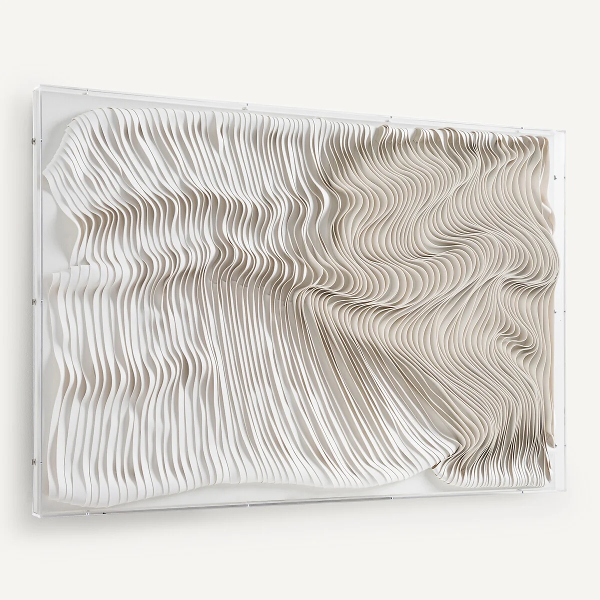 Ondor White Leather Strip Wall Art – image 3