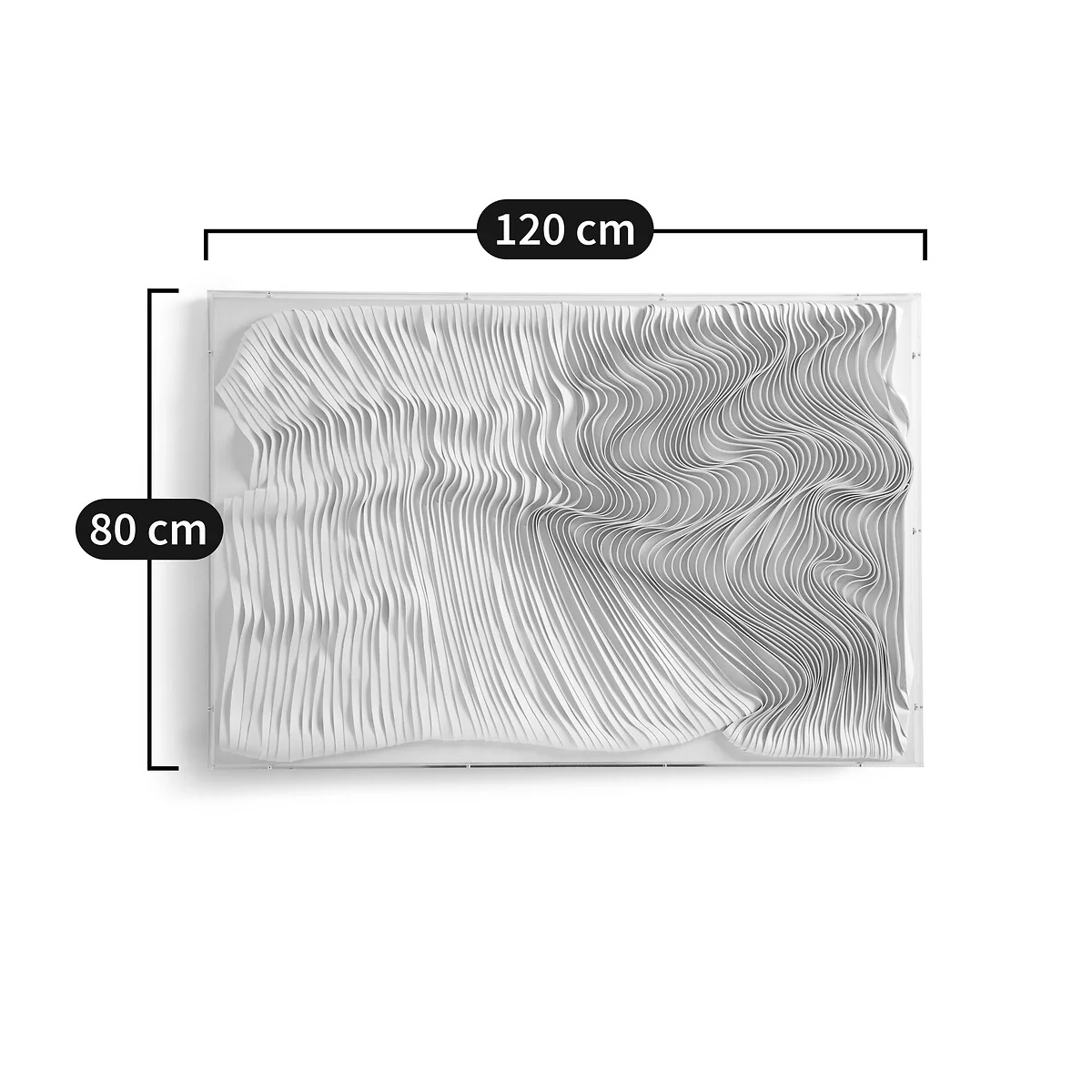 Ondor White Leather Strip Wall Art – image 5