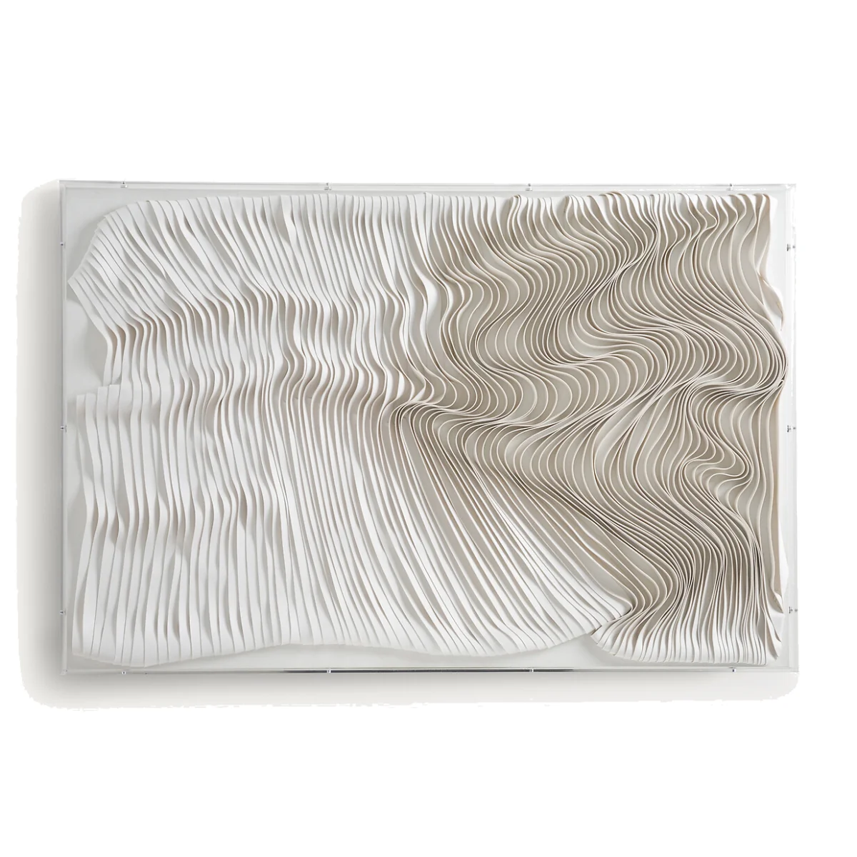 Ondor White Leather Strip Wall Art – image 1