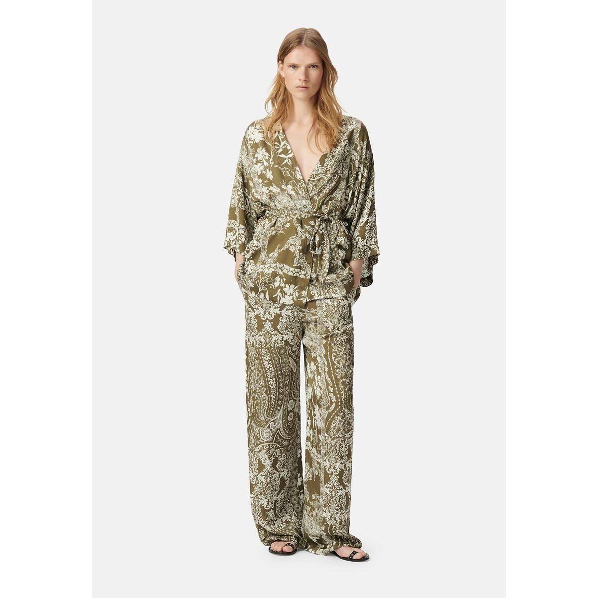Wide Leg Trousers with Graphic Print – image 3