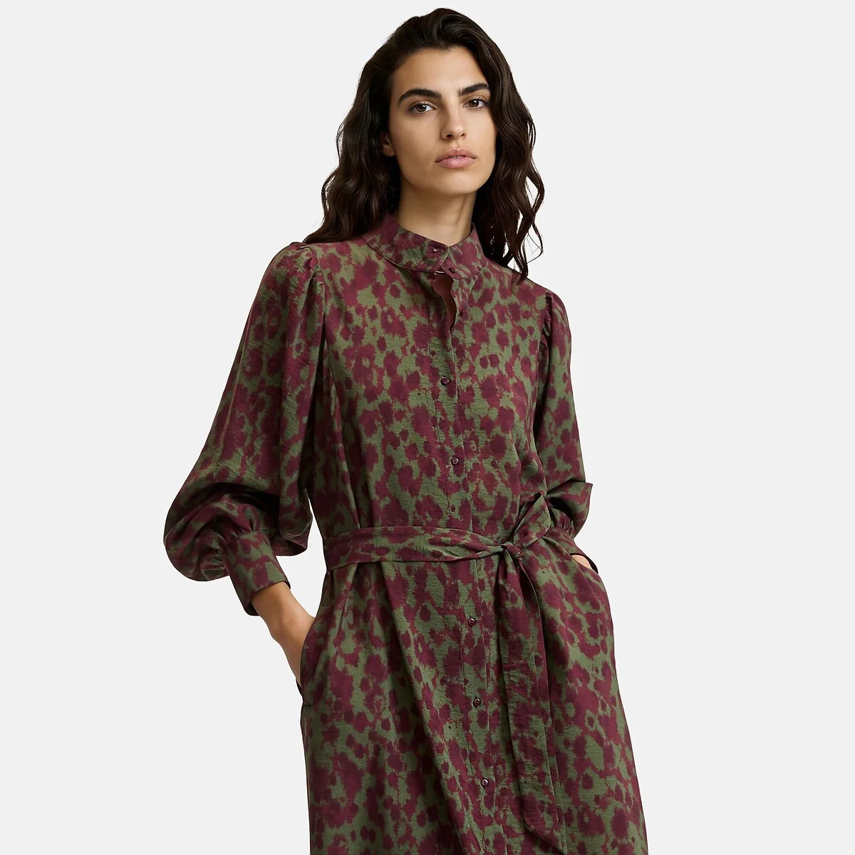 Graphic Print Long Sleeve Maxi Dress – image 2