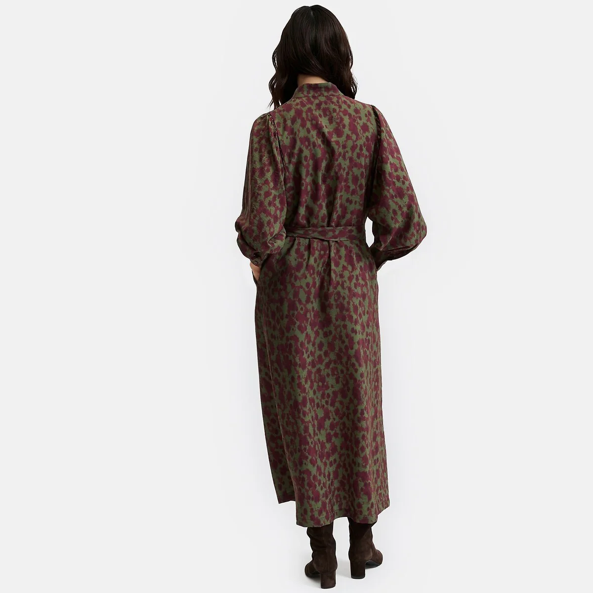 Graphic Print Long Sleeve Maxi Dress – image 4