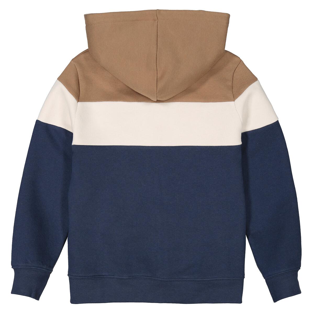 Graphic Print Zipped Hoodie in Cotton Mix – image 4