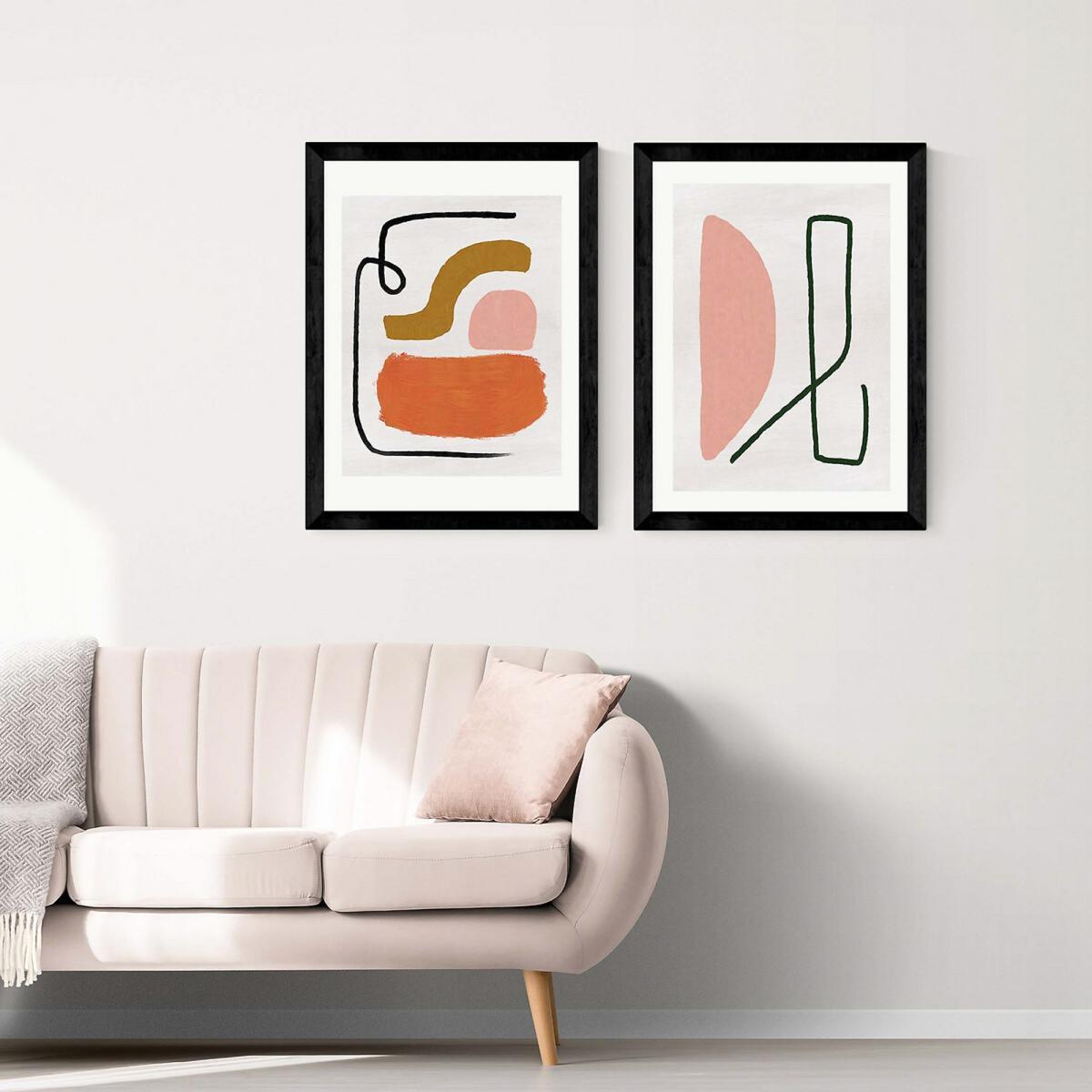 Set of 2 A2 Unframed Abstract Prints – image 2
