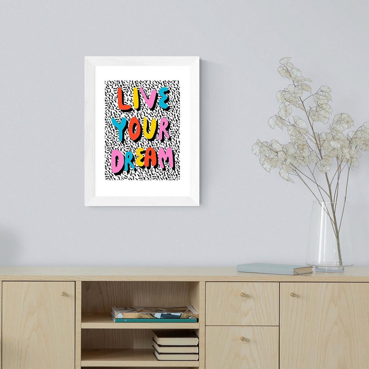 A3 Framed Live Your Dream Print – image 2