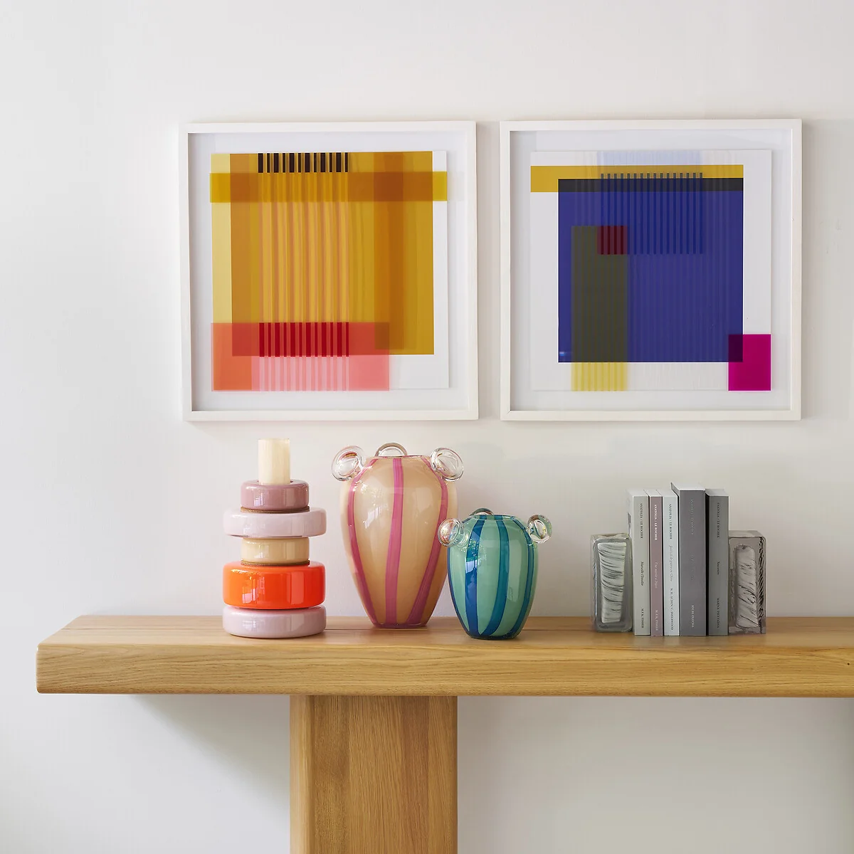 Seris Screen Printed Glass Wall Art – image 2