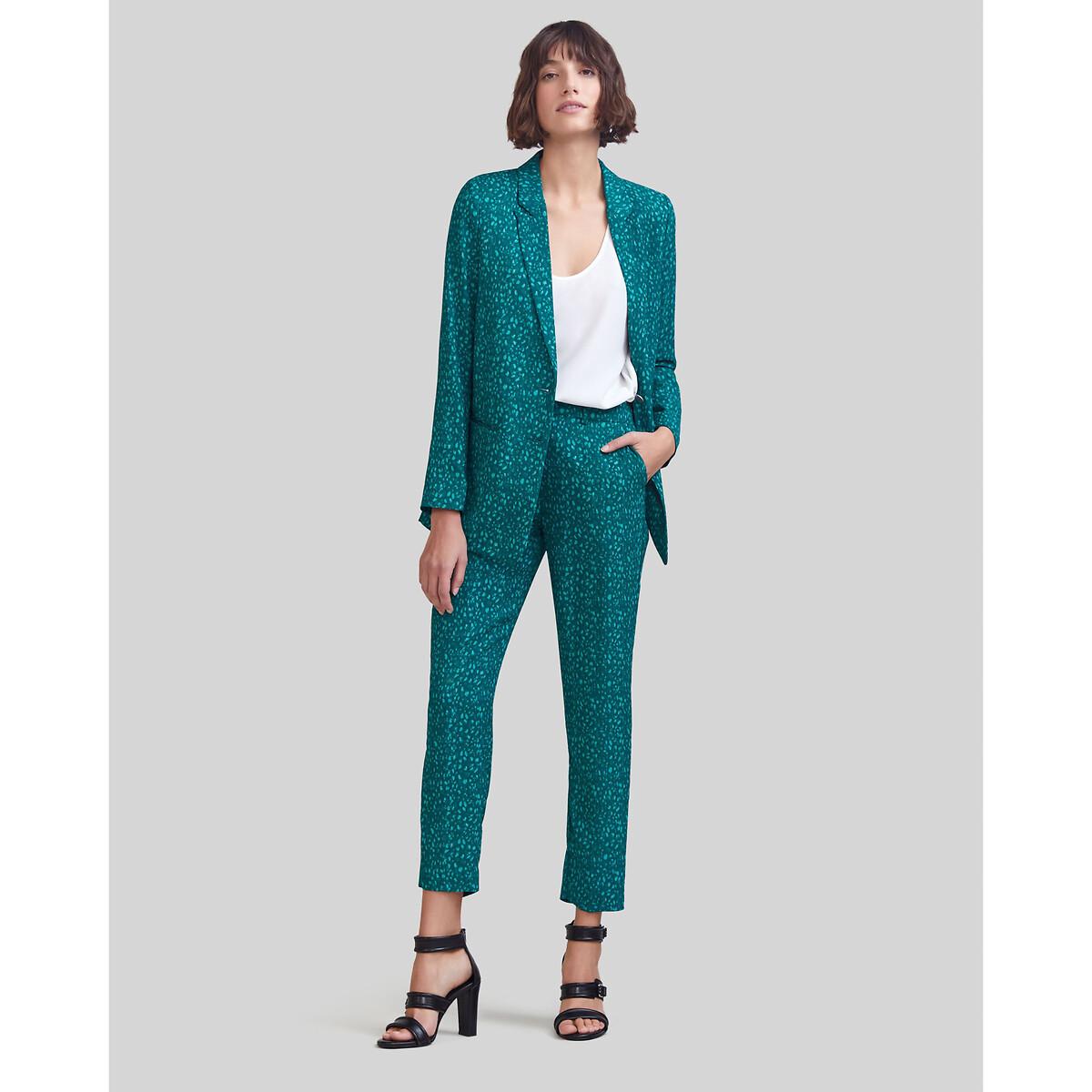 Straight Draping Trousers in Graphic Print – image 2