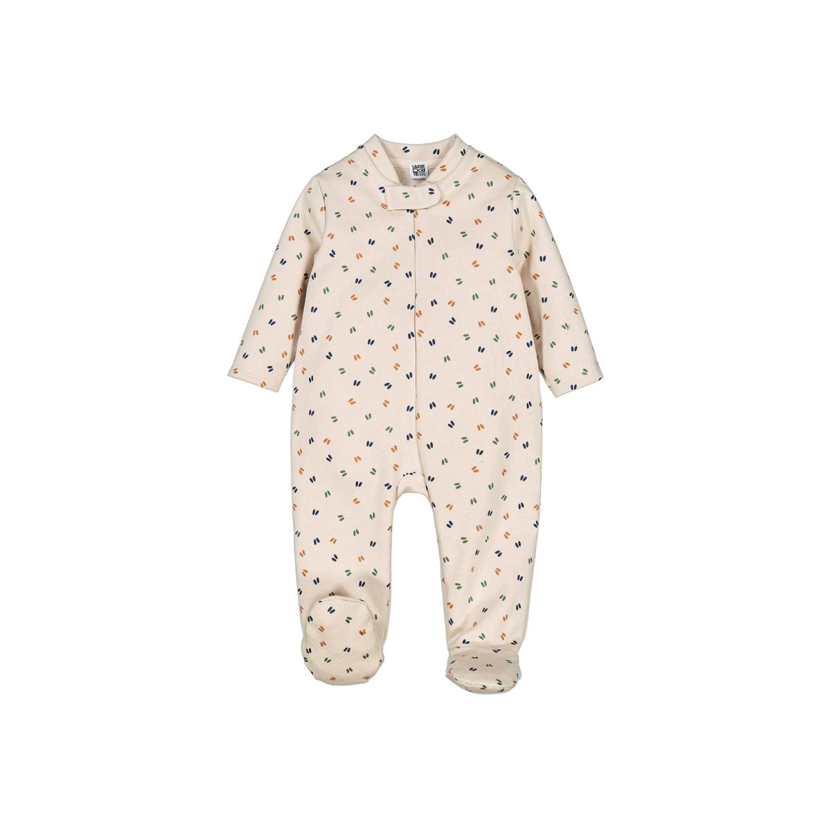 Graphic Print Fleece Sleepsuit in Cotton Mix – image 1