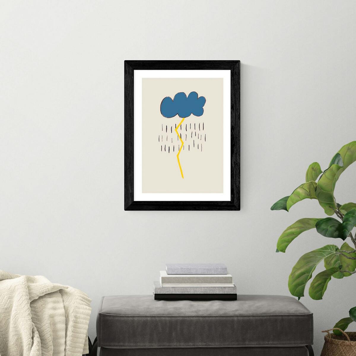 A3 Framed Lightning Bolt Print – image 2