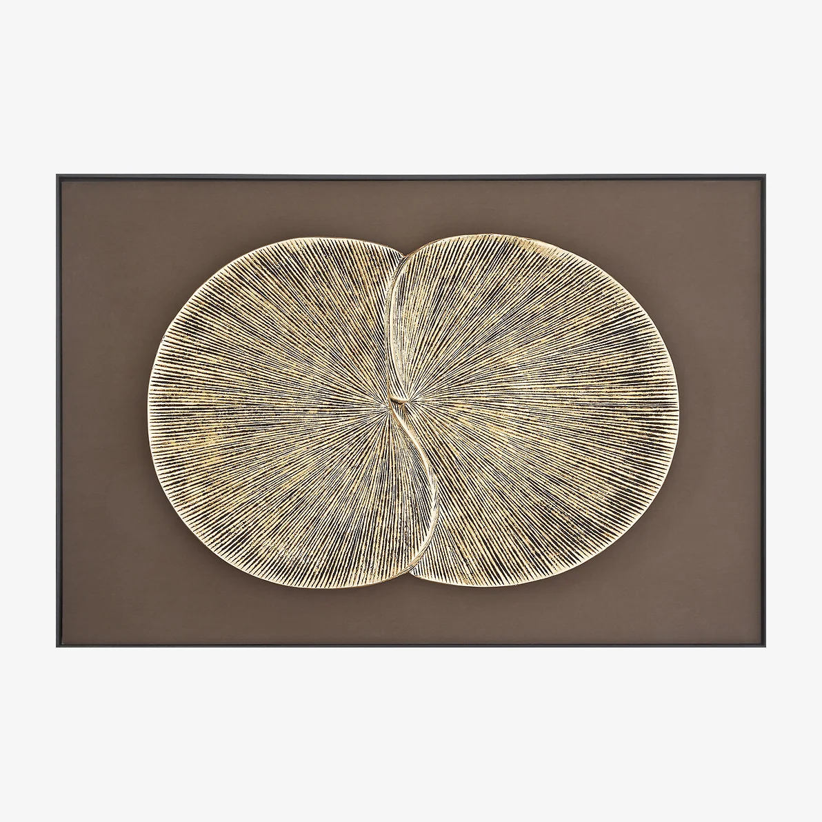 Contemporary Gold Finish Wood Panel Wall Art
