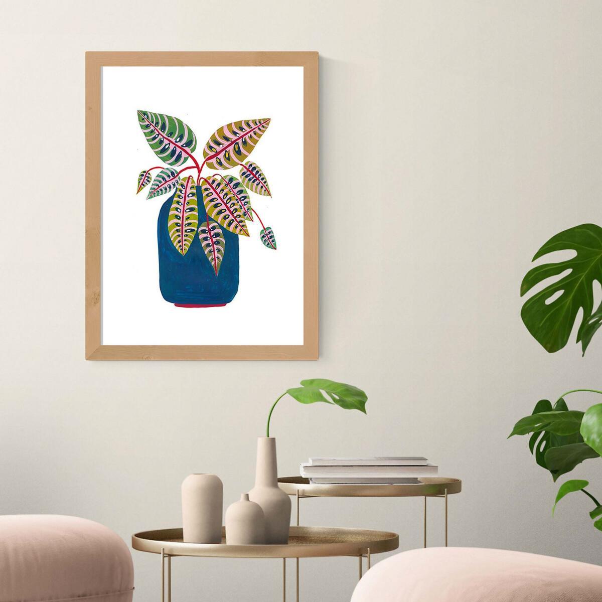 A2 Framed Prayer Plant Print – image 2