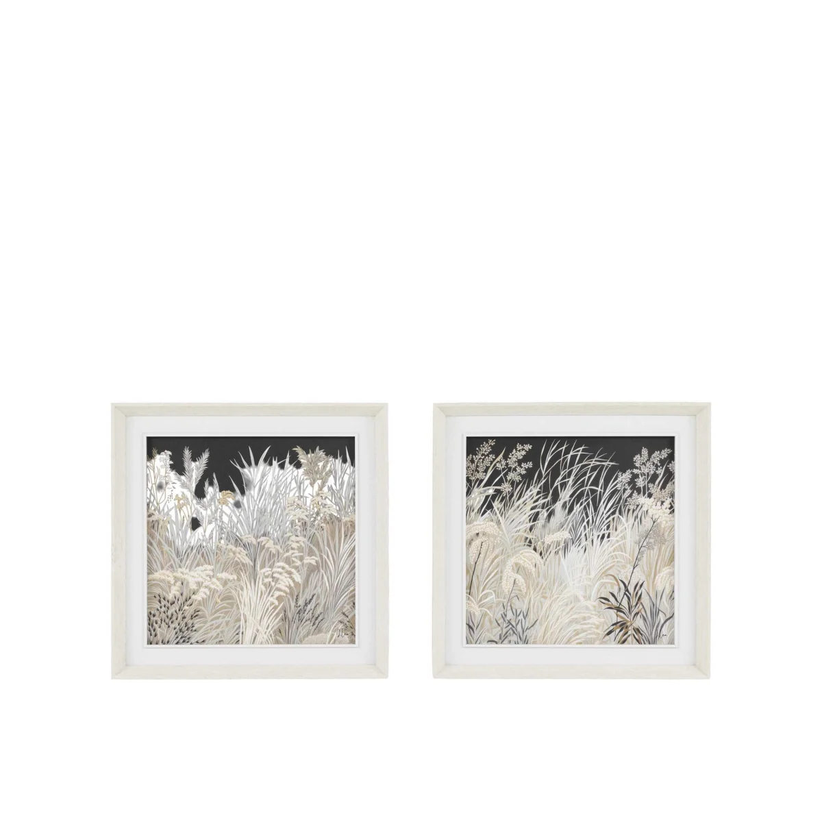 Gallery Direct Set of 2 Evening Peace Nature Framed Canvases White/Black – image 2