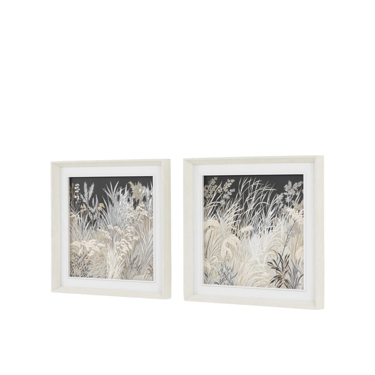 Gallery Direct Set of 2 Evening Peace Nature Framed Canvases White/Black – image 3