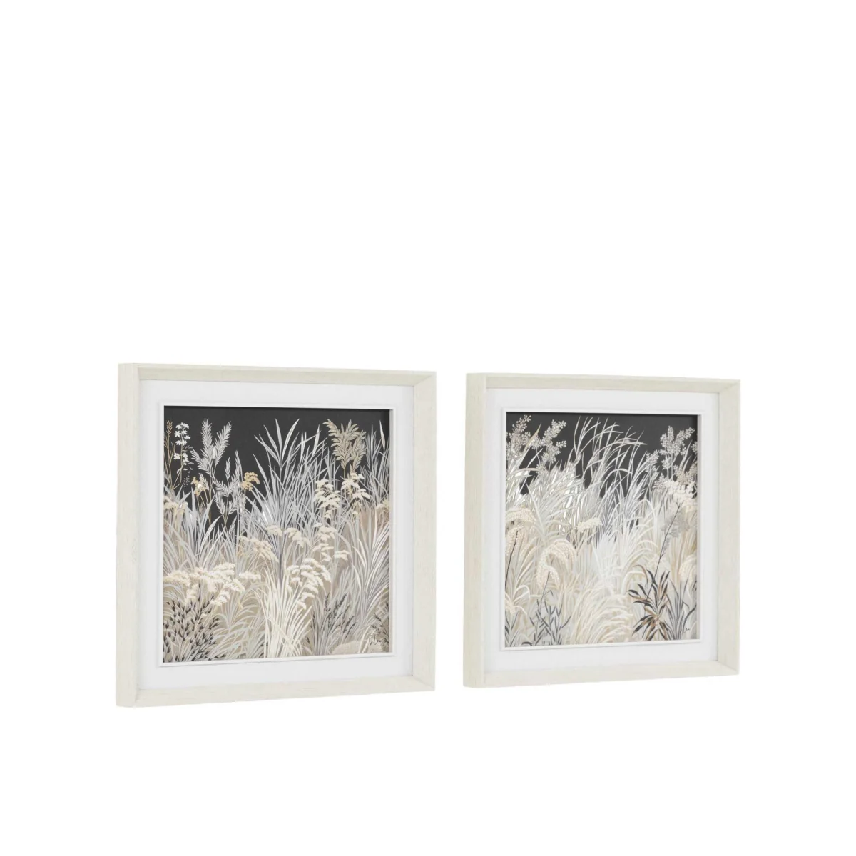 Gallery Direct Set of 2 Evening Peace Nature Framed Canvases White/Black – image 4