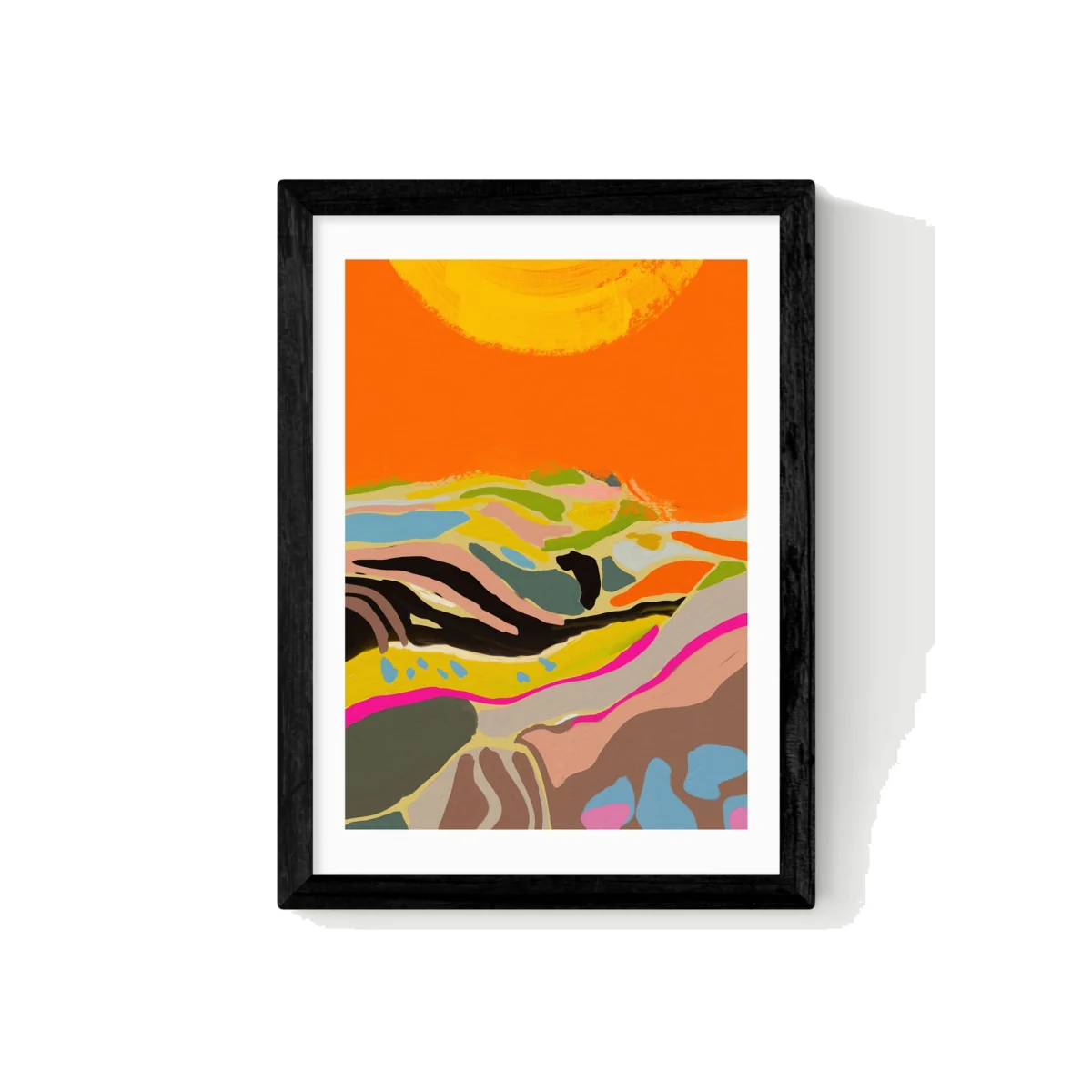 East End Prints Sunny Hills Framed Art Print Black – image 1