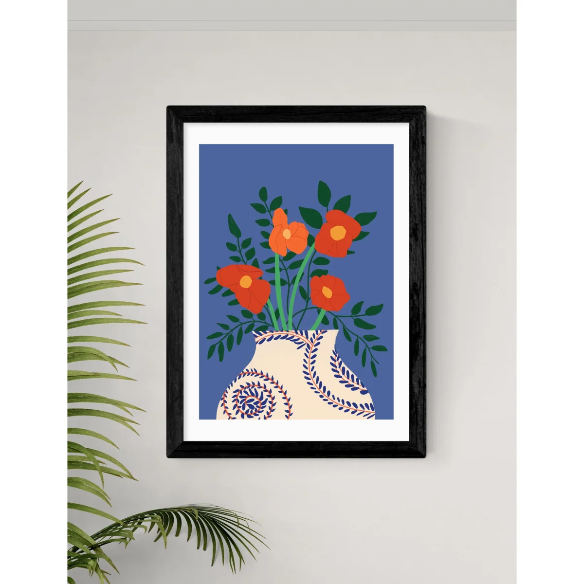 East End Prints Poppy Framed Art Print Black – image 2