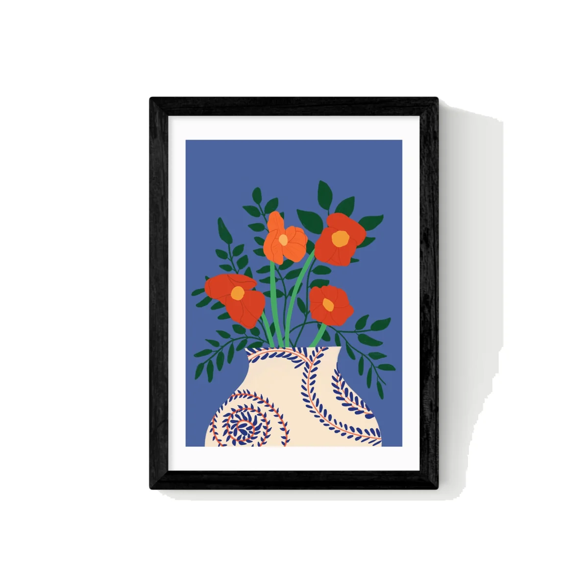 East End Prints Poppy Framed Art Print Black – image 1