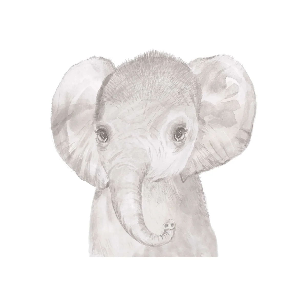 Mamas & Papas Welcome to the World Wall Art - Elephant - Grey, Grey