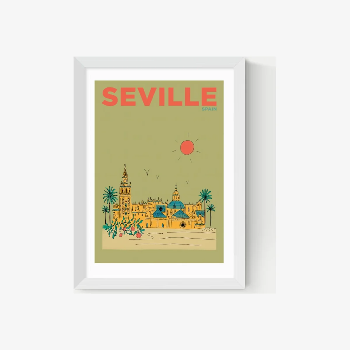 East End Prints Seville Framed Art Print White – image 1