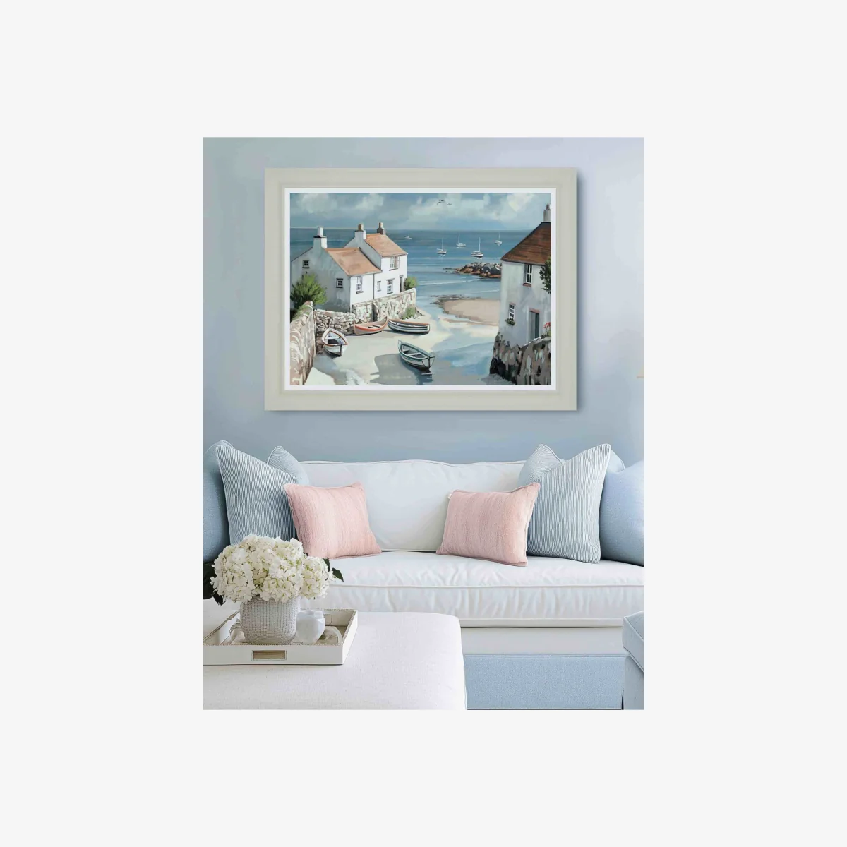 Gallery Direct Calm Cove Framed Canvas Multi – image 1