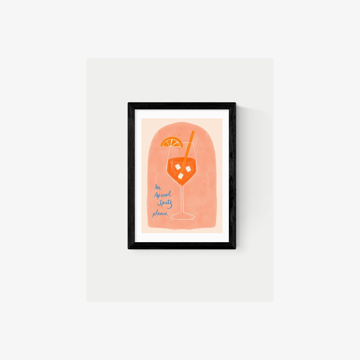 East End Prints Aperol Framed Art - A3 - Black, Natural,Black,White – image 1