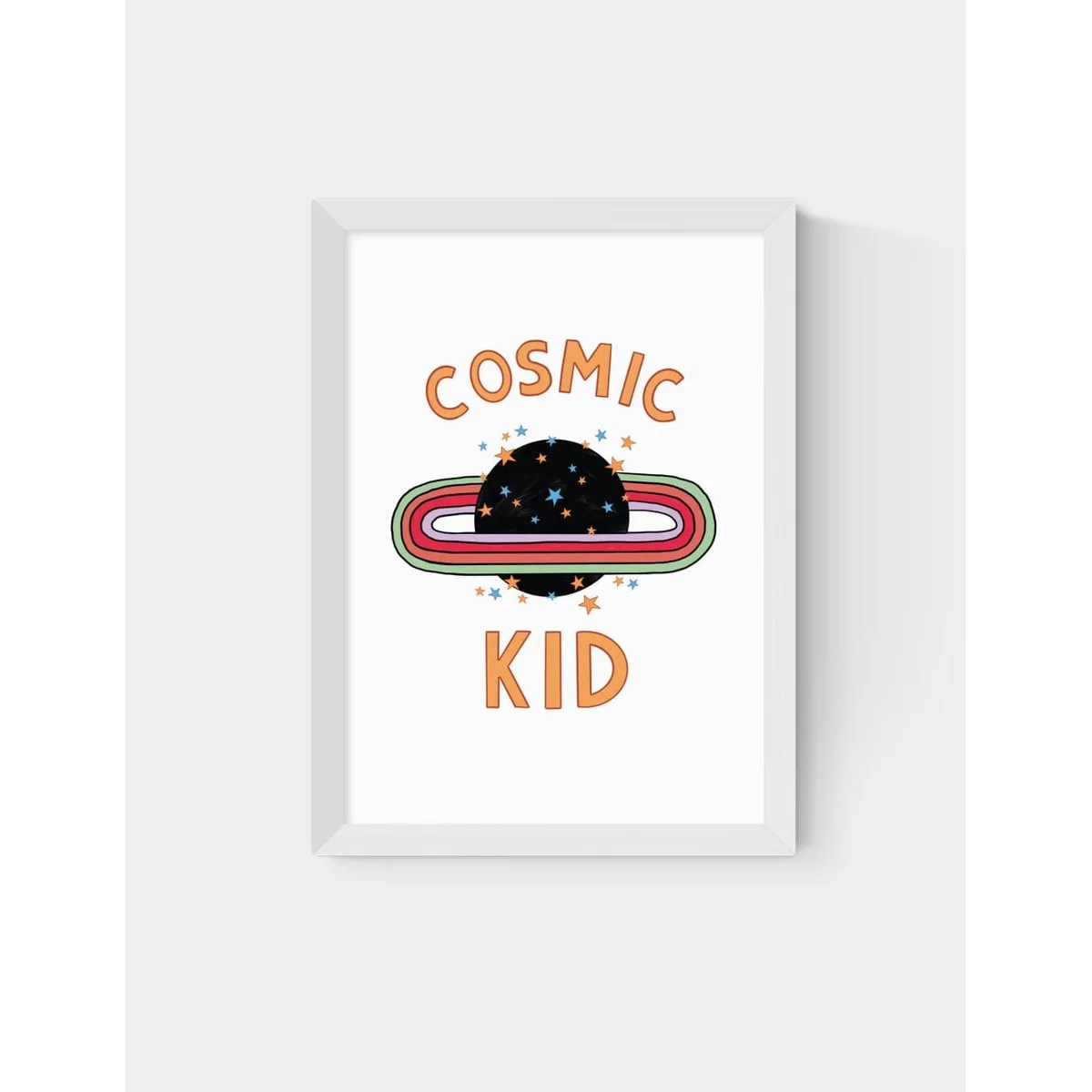 East End Prints Cosmic Kids Framed Art - A2 - Natural, Natural,White,Black – image 2