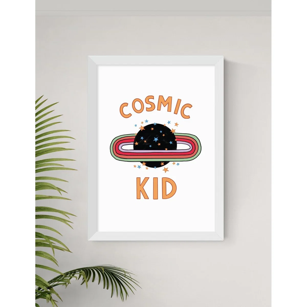 East End Prints Cosmic Kids Framed Art - A2 - Natural, Natural,White,Black – image 3