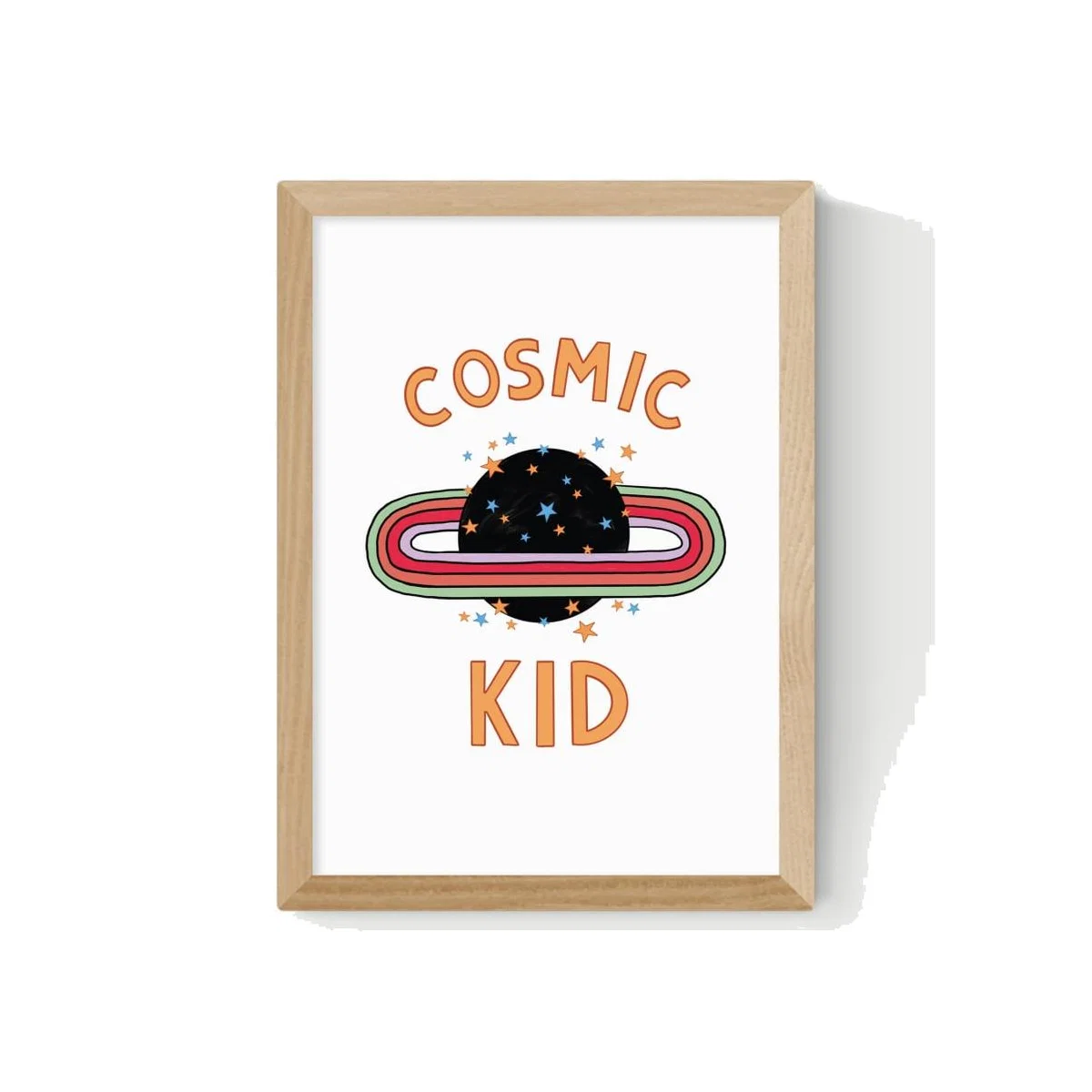 East End Prints Cosmic Kids Framed Art - A2 - Natural, Natural,White,Black – image 1