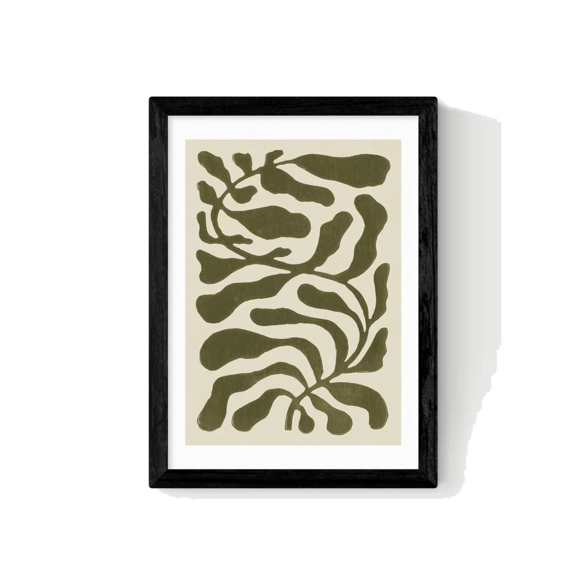 East End Prints One Hundred Leaved Plant Green Framed Art Black – image 1