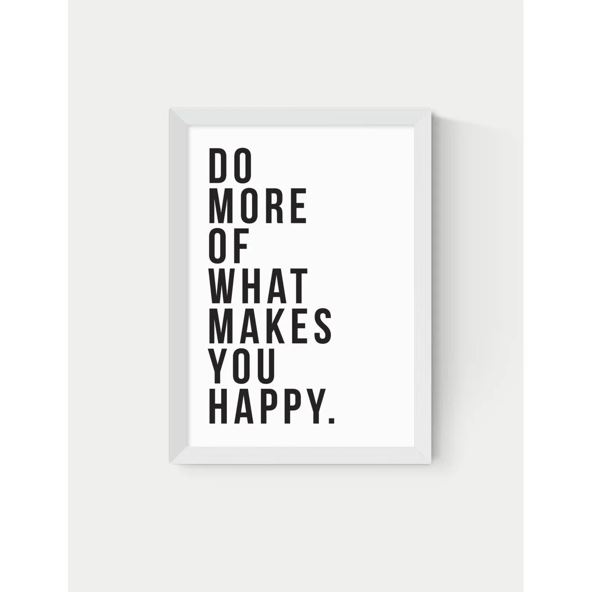 East End Prints Do More Of What Makes You Happy Framed Art - A1 - Black, Black,Natural,White – image 2