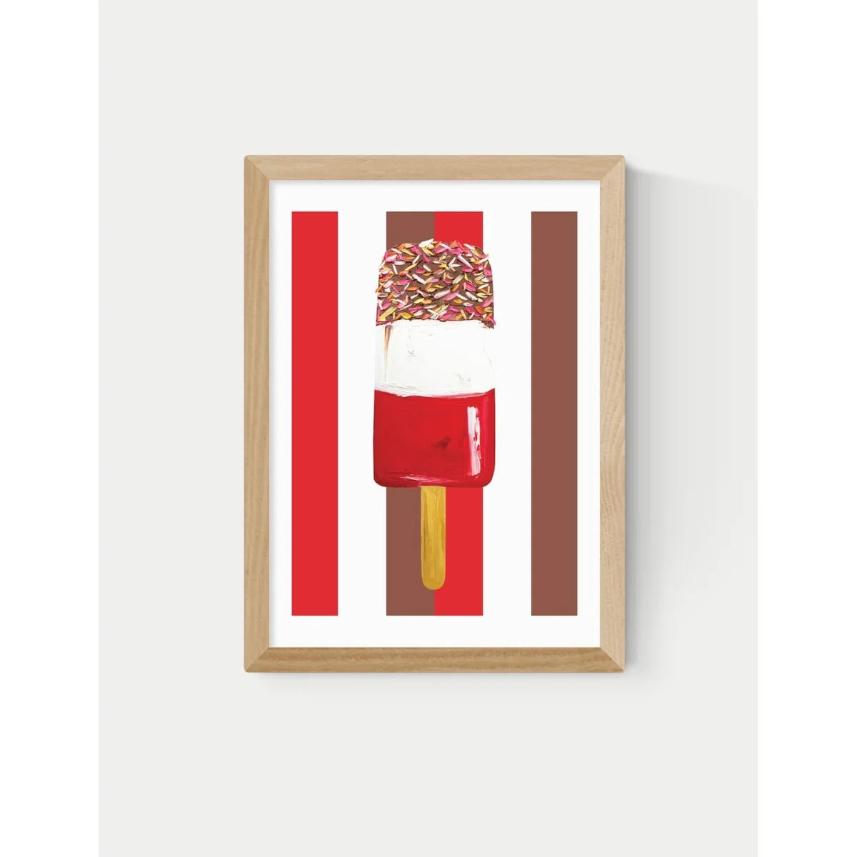 East End Prints Fab Stripes Framed Art - A2 - Black, Black,Natural,White – image 2