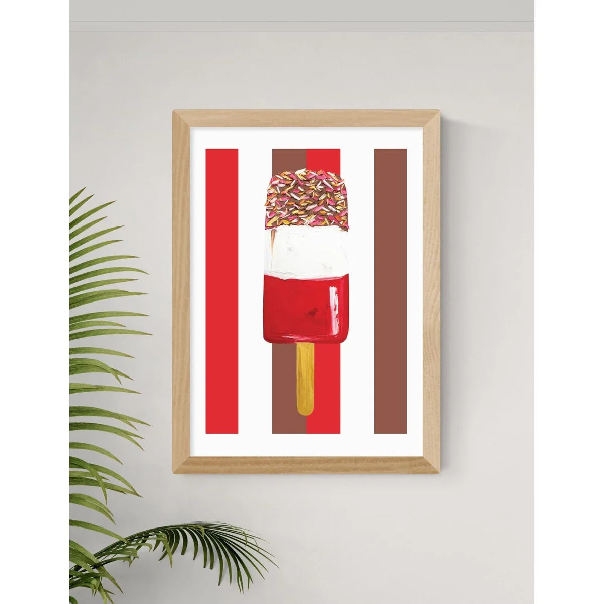 East End Prints Fab Stripes Framed Art - A2 - Black, Black,Natural,White – image 3