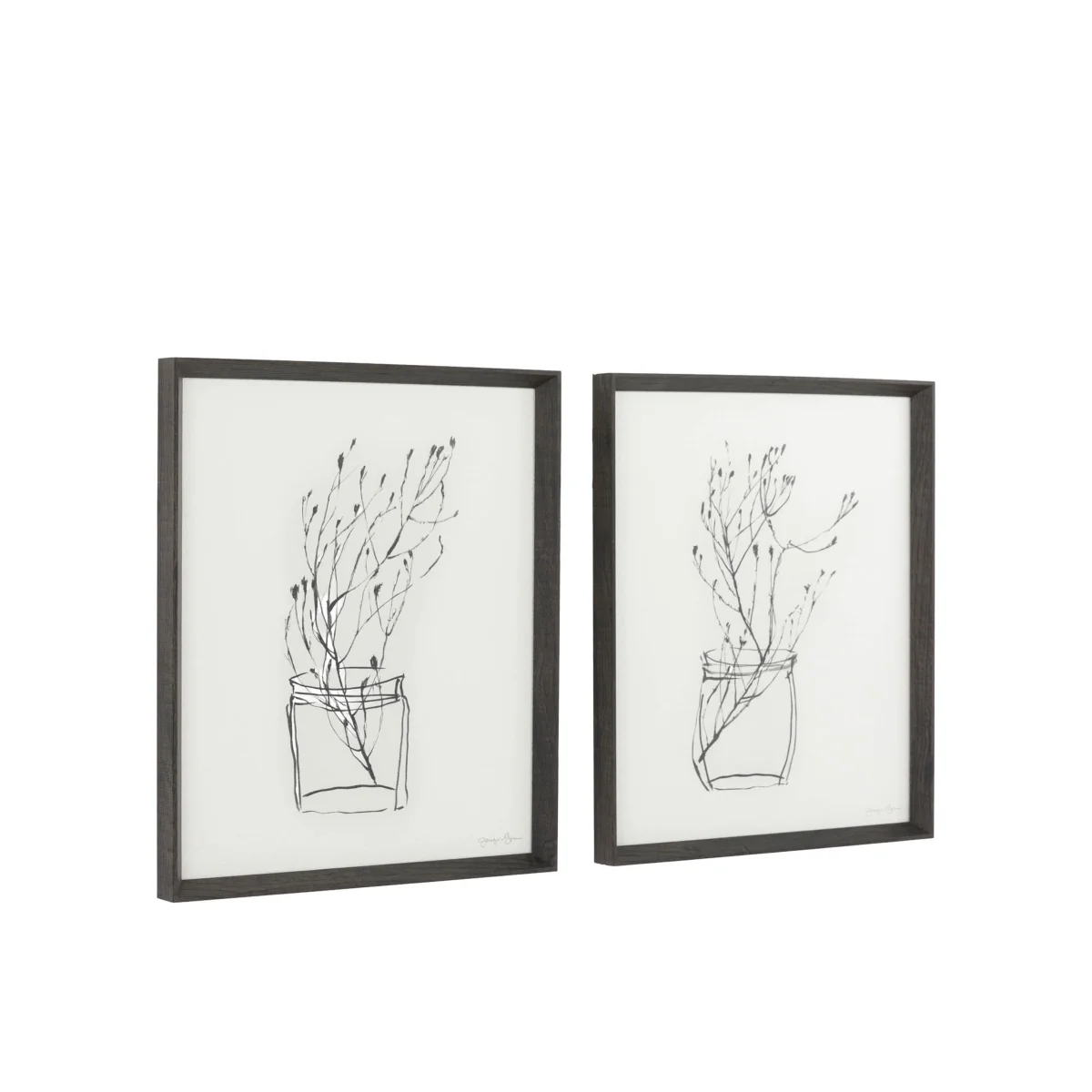 Gallery Direct Set of 2 Delicate Nature Framed Art Black Mix – image 6