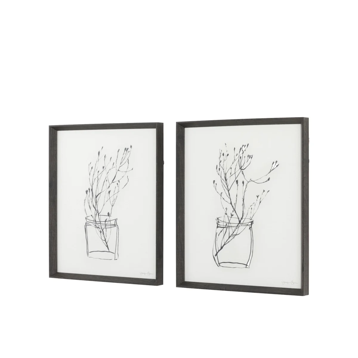 Gallery Direct Set of 2 Delicate Nature Framed Art Black Mix – image 7