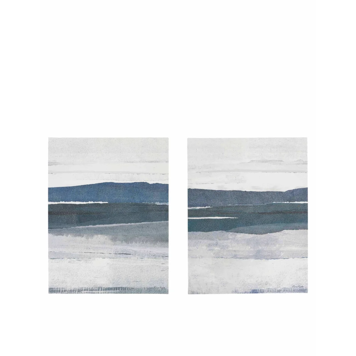 Gallery Direct Set of 2 Calm and Collected Canvas Blue Mix – image 2