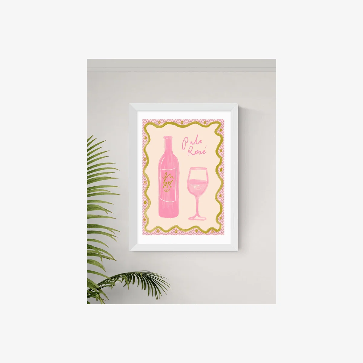 East End Prints Pale Rose Framed Art - A1 - White, White,Natural,Black – image 1
